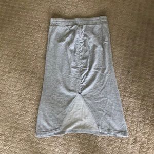 Grey jersey pencil long skirt